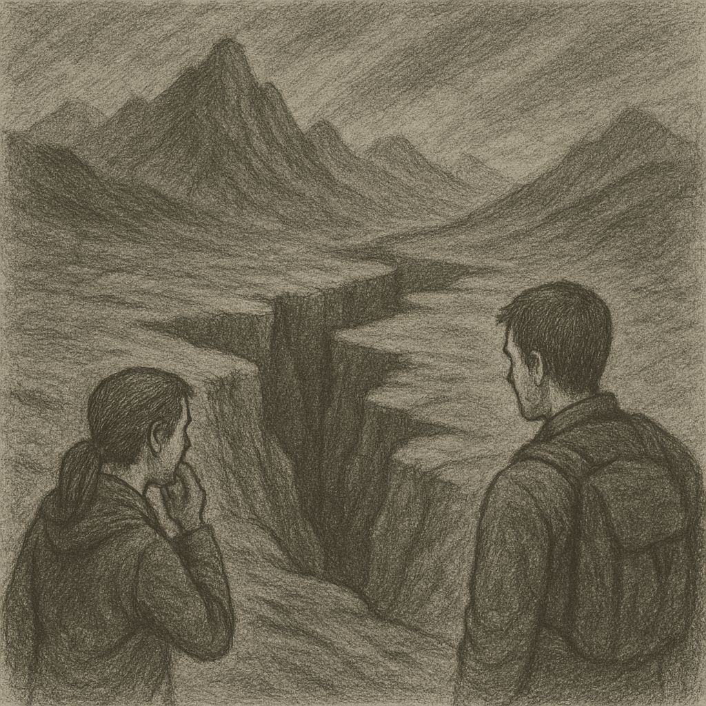 Crack in the terrain