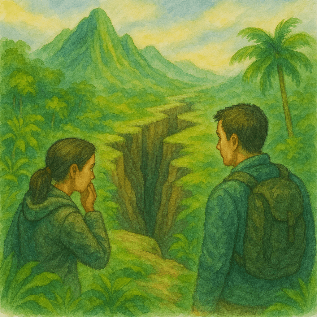 Crack in the terrain